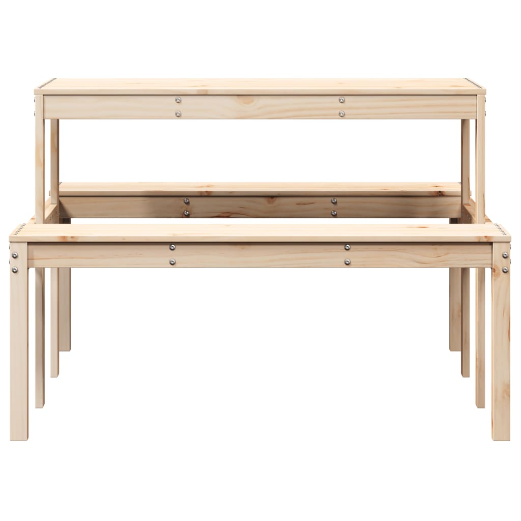 Picnic table 110x134x75 cm solid pine wood