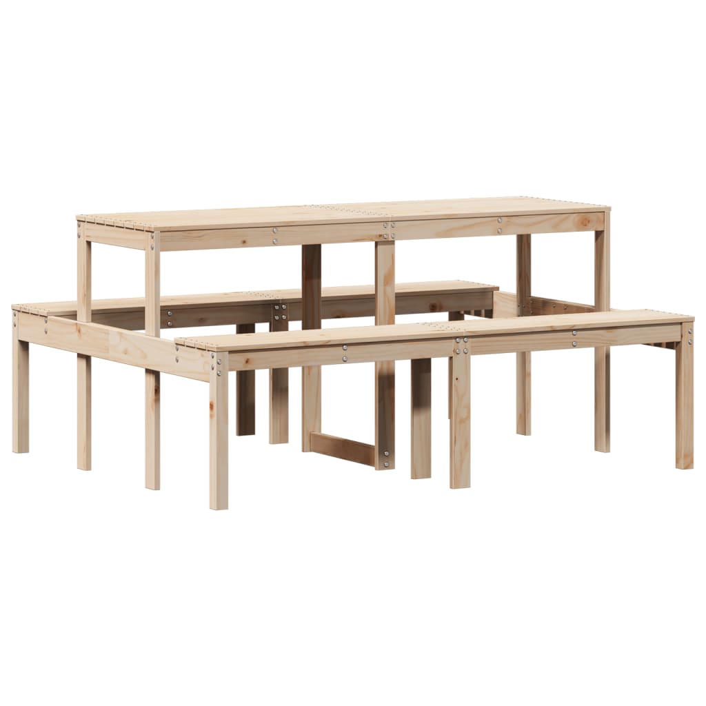 Picnic table 160x134x75 cm solid pine wood