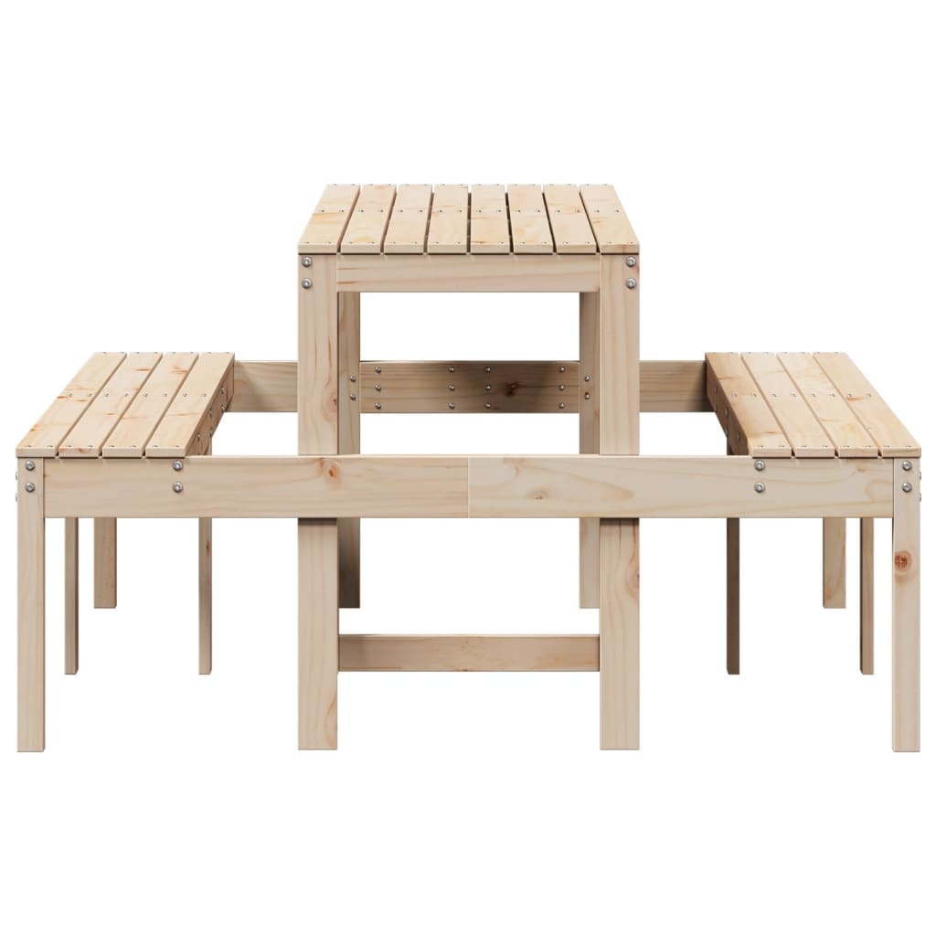 Picnic table 160x134x75 cm solid pine wood