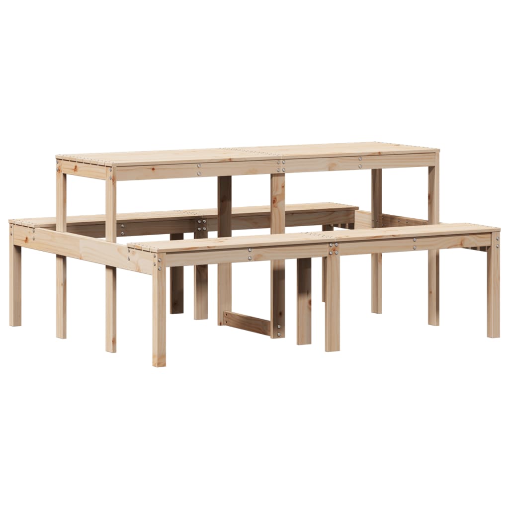 Picnic table 160x134x75 cm solid pine wood