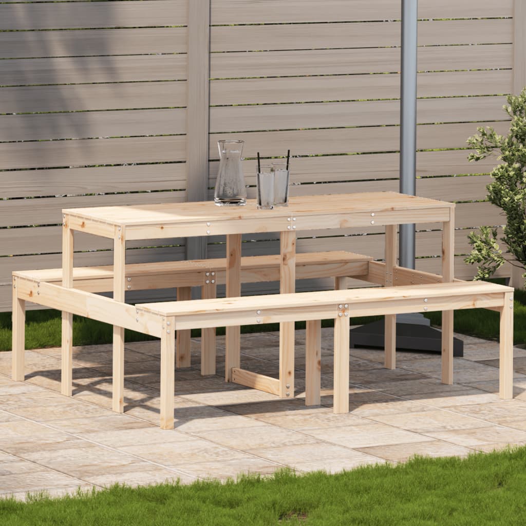 Picnic table 160x134x75 cm solid pine wood