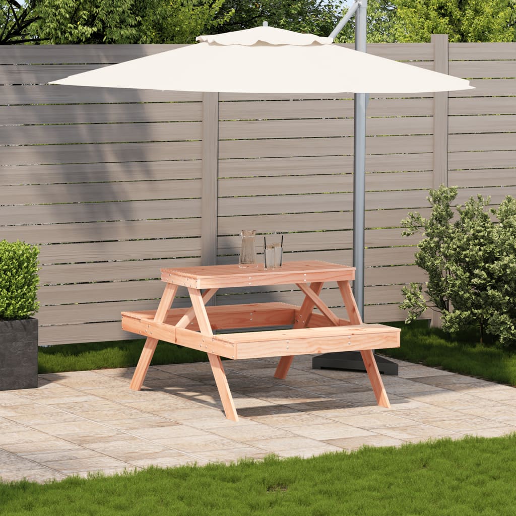 Picnic table 105x134x75 cm solid Douglas fir wood