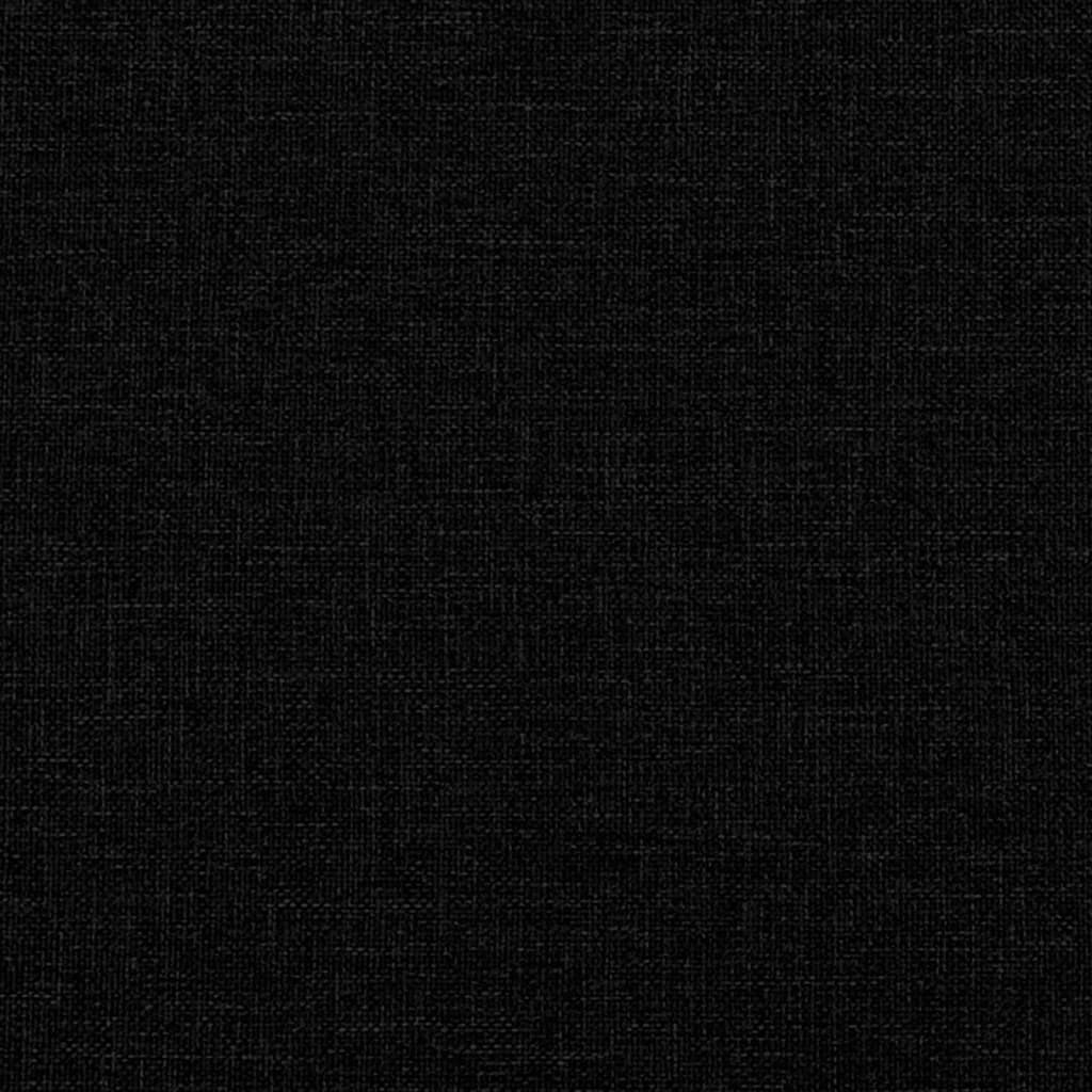 Chaiselongue mit Kissen Schwarz Stoff