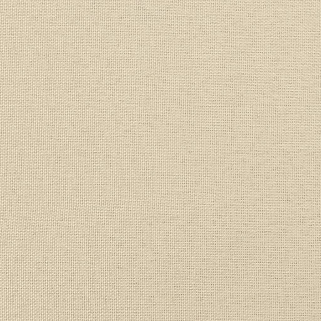 Chaiselongue mit Kissen Creme Stoff