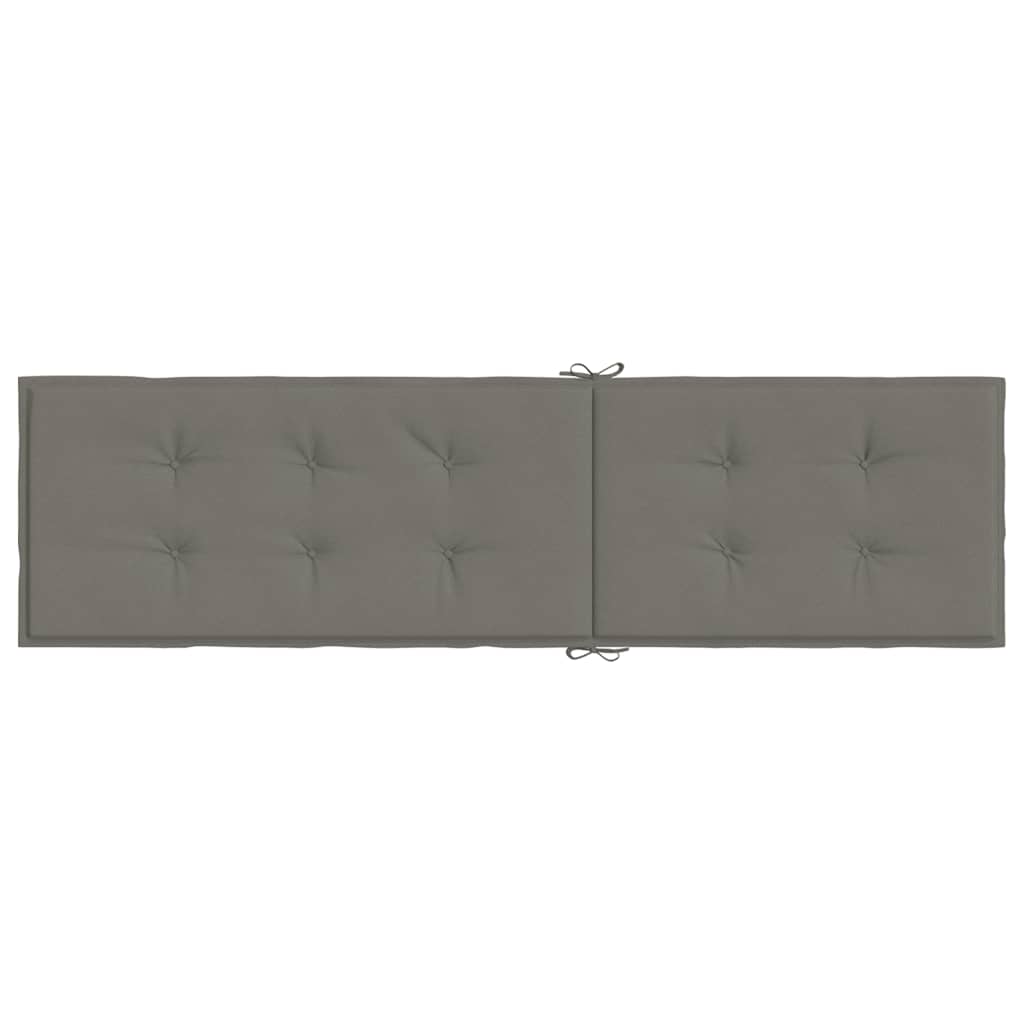 Liegestuhl-Auflage Melange Dunkelgrau (75+105) x 50 x 4 cm Stoff