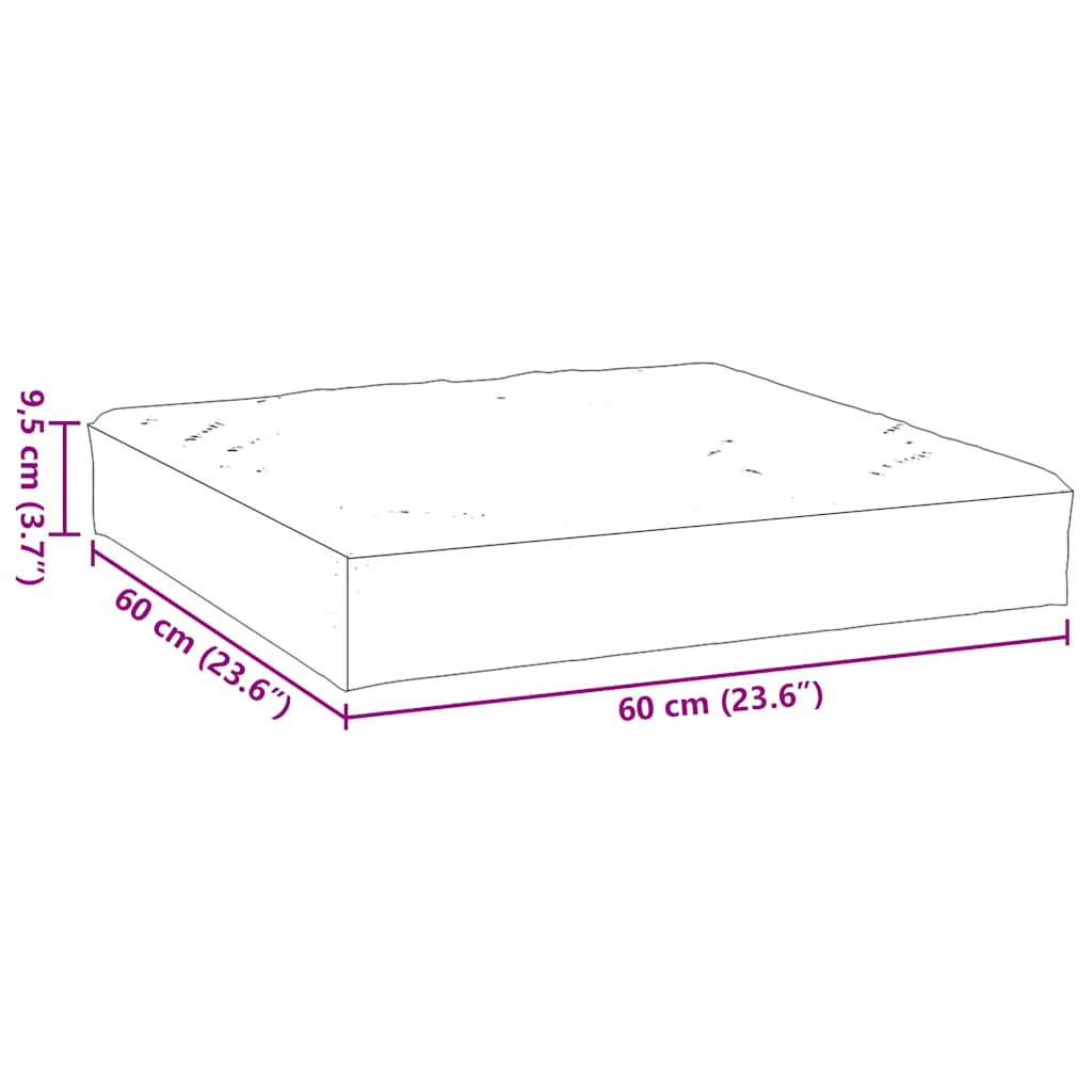 Palettenkissen Melange Grün 60x60x9,5 cm Stoff