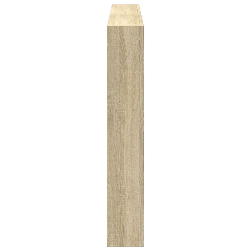 LED-Kopfteil mit Ablagen Sonoma-Eiche 160x17x102 cm