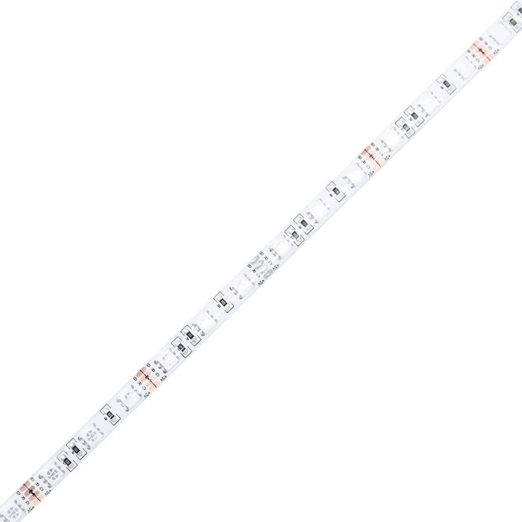 Couchtisch mit LED-Leuchten Braun Eichen-Optik 90x49x40 cm