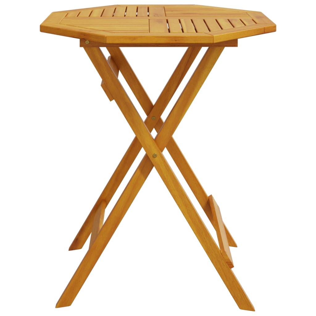 Garden Table Foldable Ø70x75 cm Solid Wood Acacia