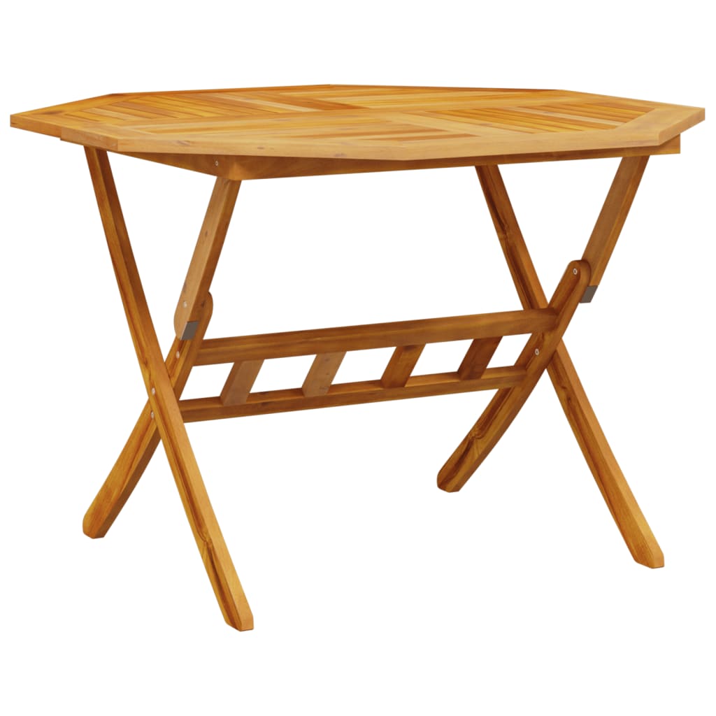 Garden Table Foldable Ø110x75 cm Solid Wood Acacia
