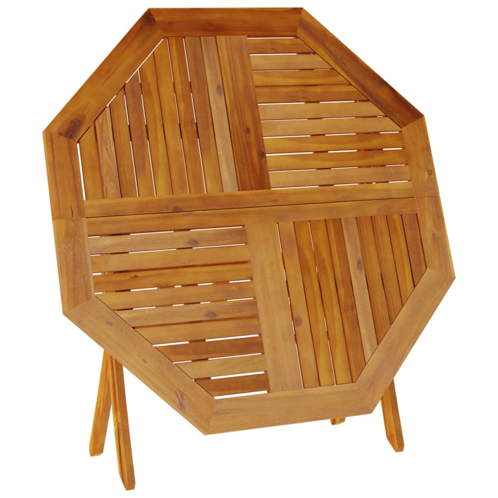 Garden Table Foldable Ø110x75 cm Solid Wood Acacia