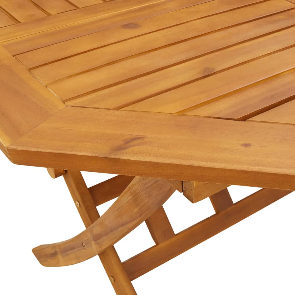 Garden Table Foldable Ø110x75 cm Solid Wood Acacia