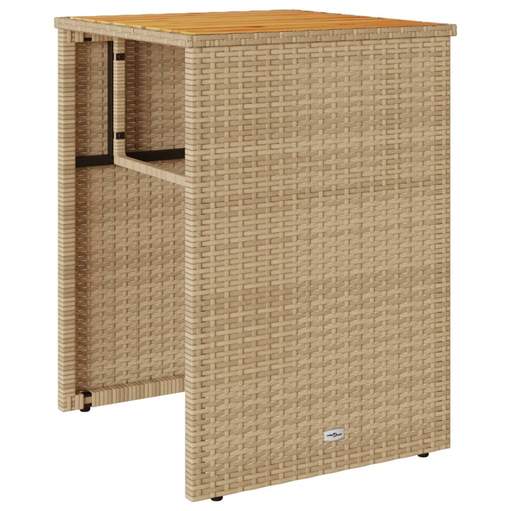 3-piece bistro set with cushions beige poly rattan