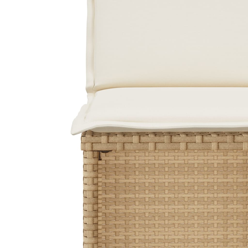 3-piece bistro set with cushions beige poly rattan