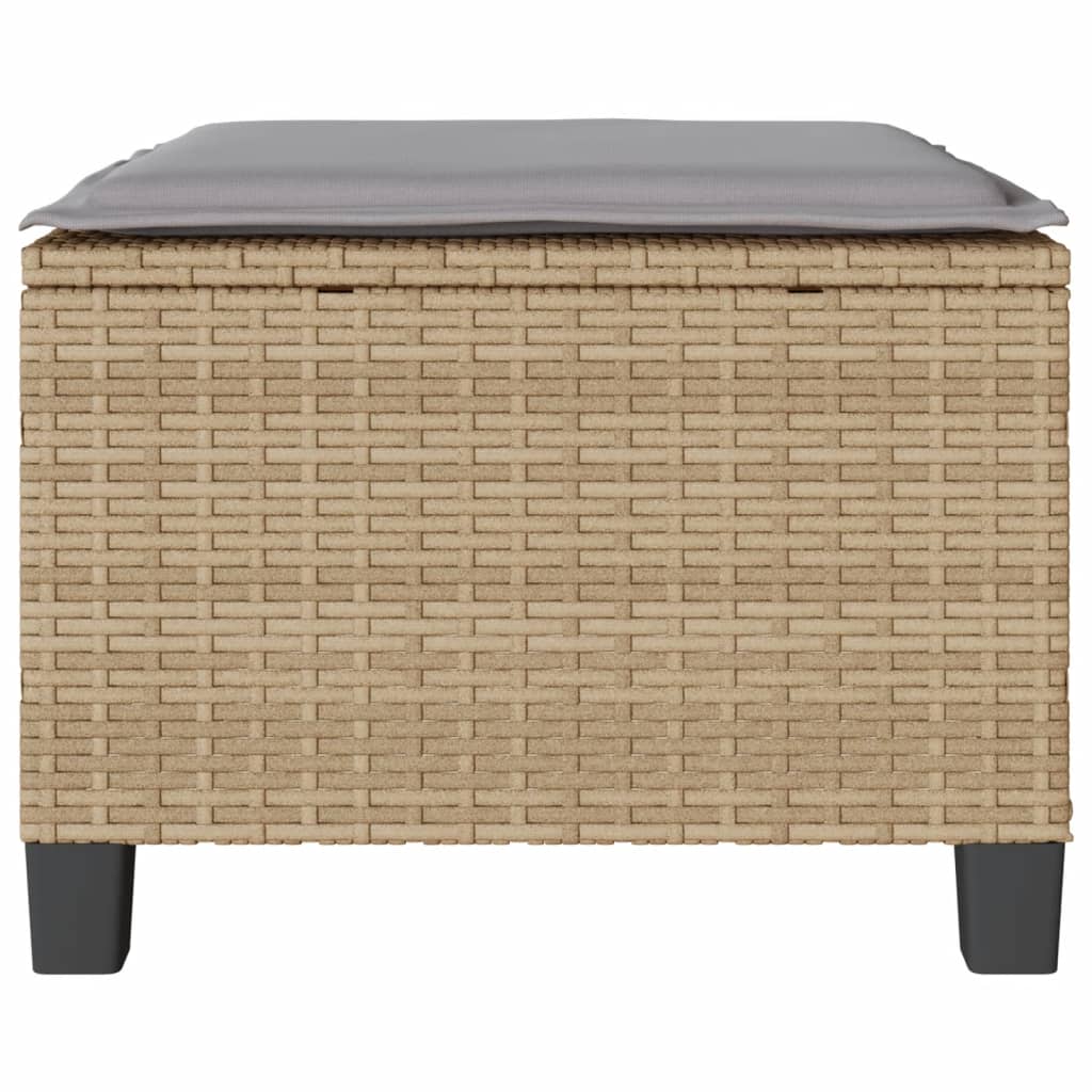 3-piece bistro set with cushions beige poly rattan