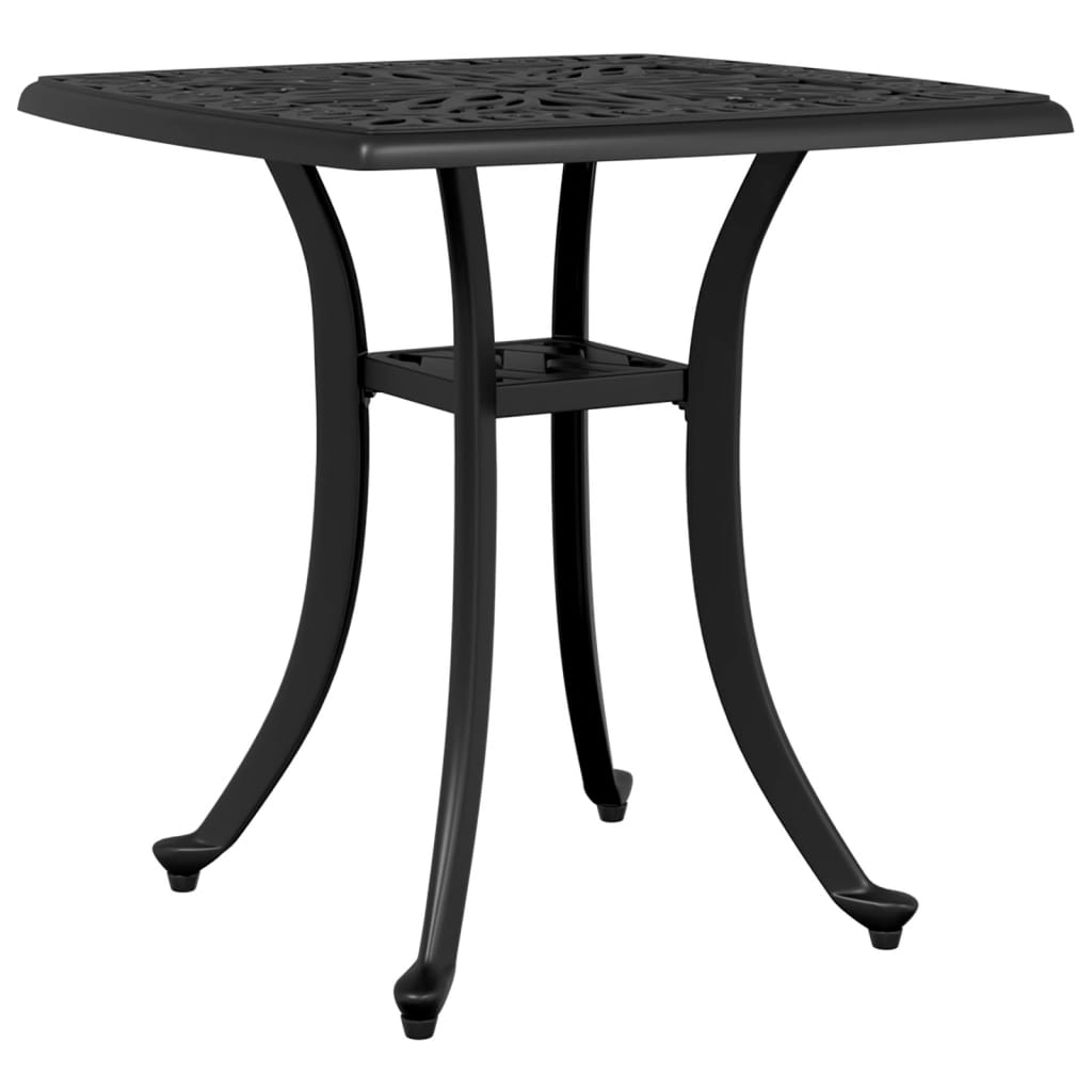 Garden Table Black 53x53x53 cm Cast Aluminum