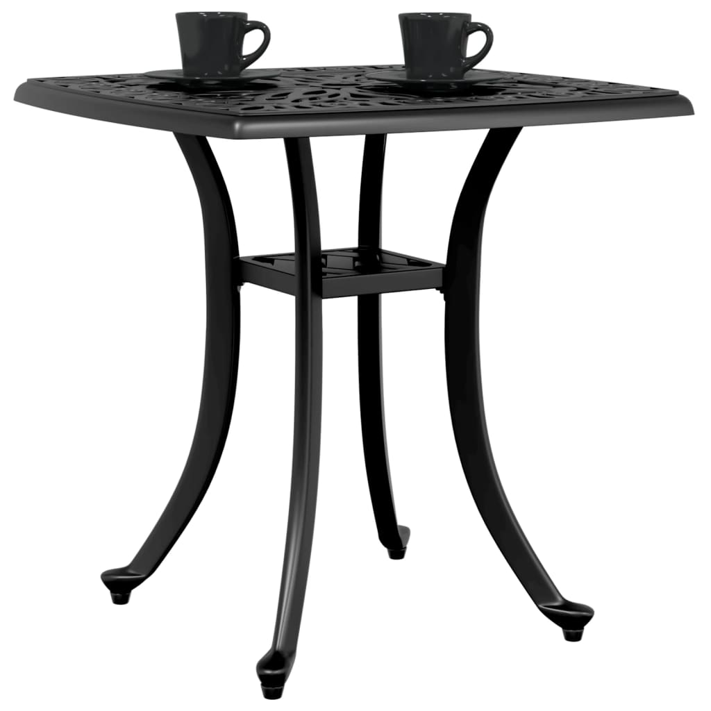 Garden Table Black 53x53x53 cm Cast Aluminum