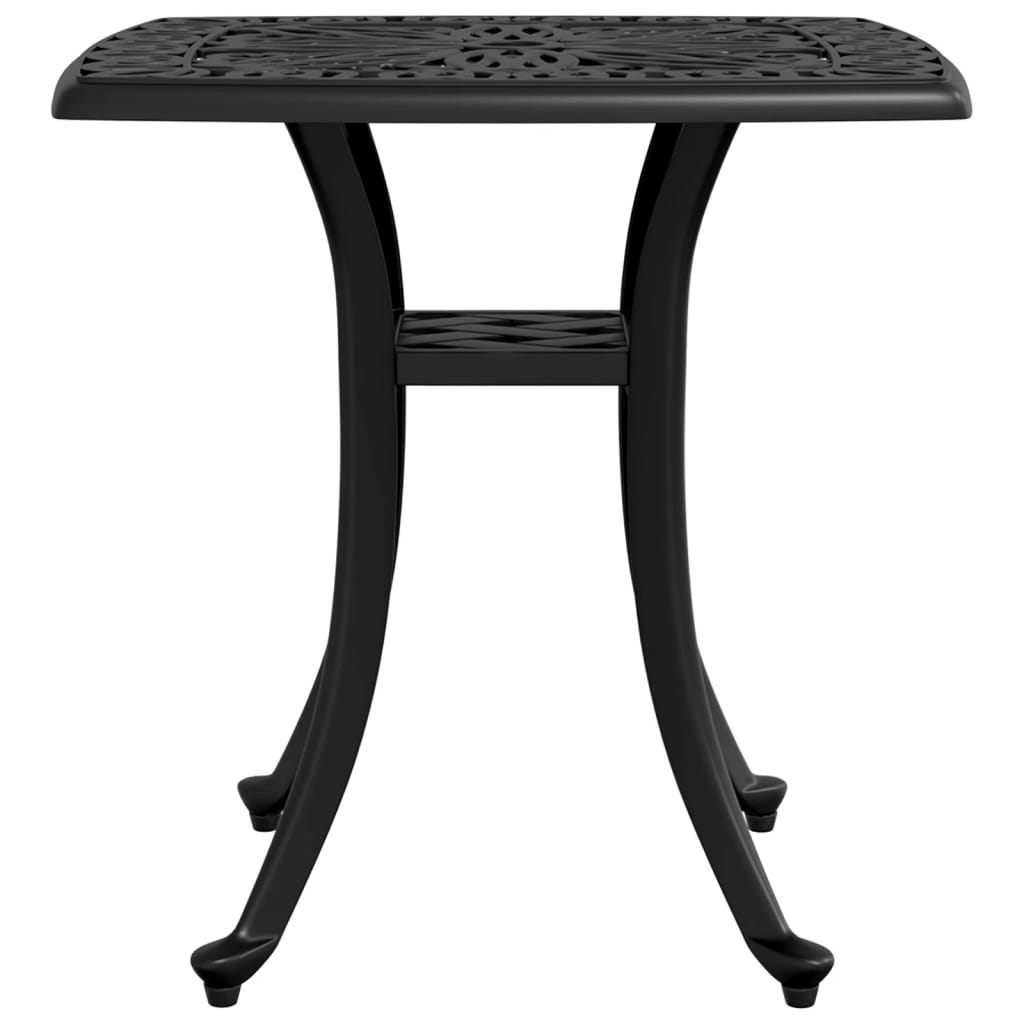 Garden Table Black 53x53x53 cm Cast Aluminum