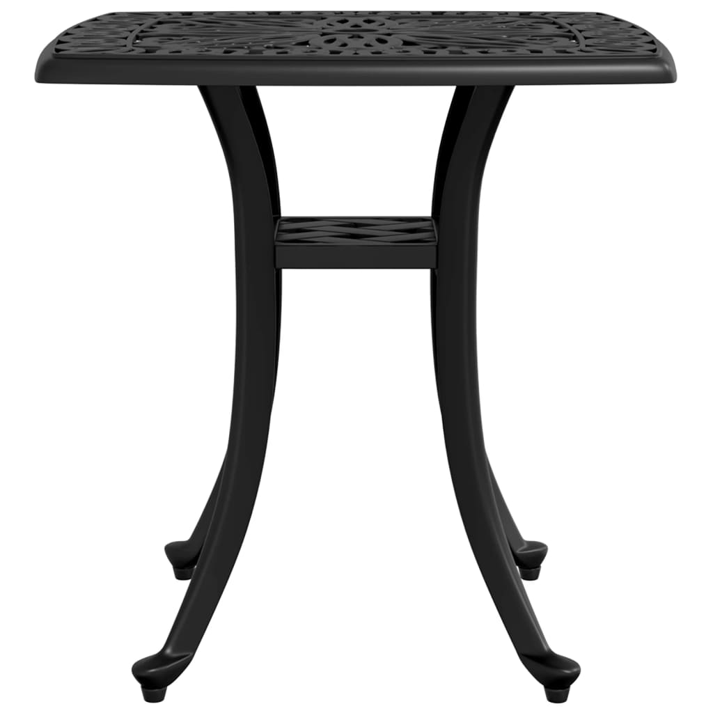 Garden Table Black 53x53x53 cm Cast Aluminum