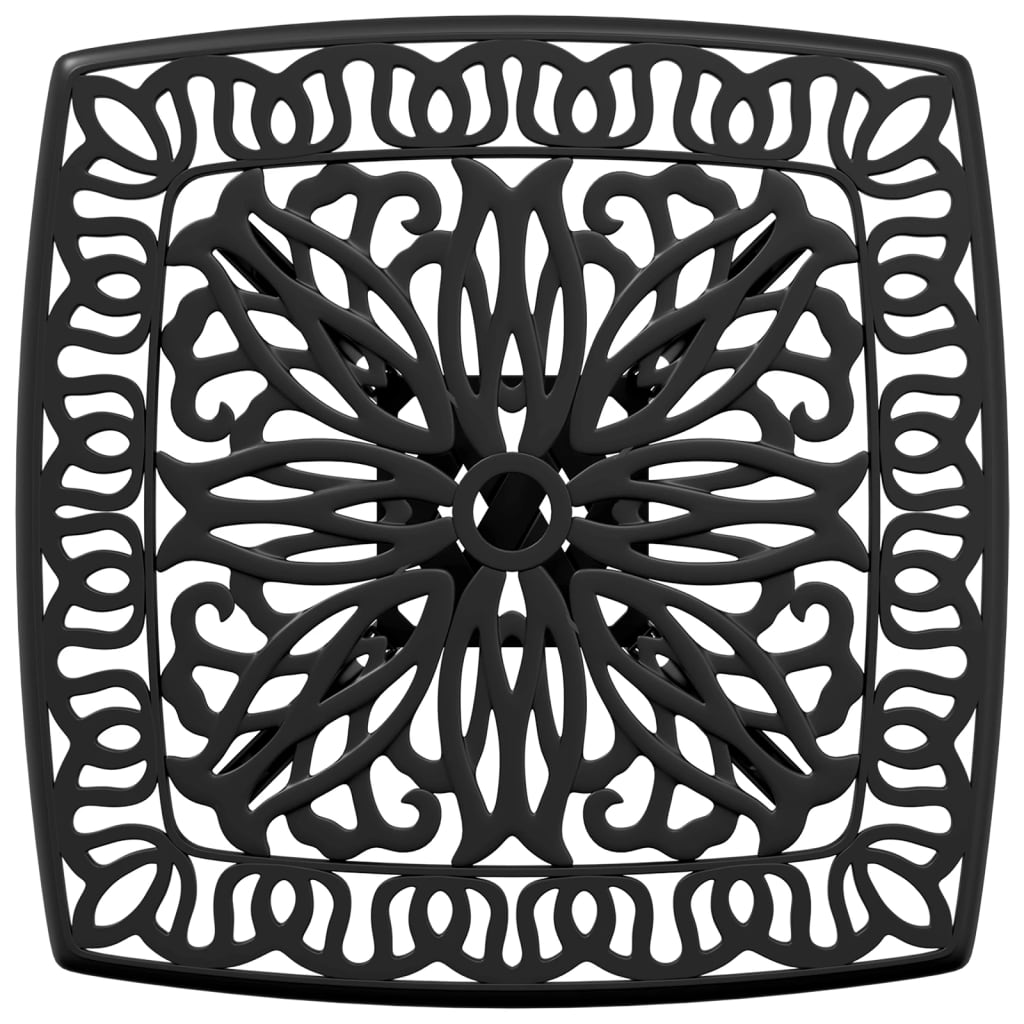 Garden Table Black 53x53x53 cm Cast Aluminum