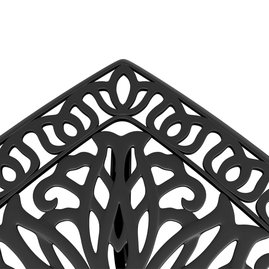 Garden Table Black 53x53x53 cm Cast Aluminum