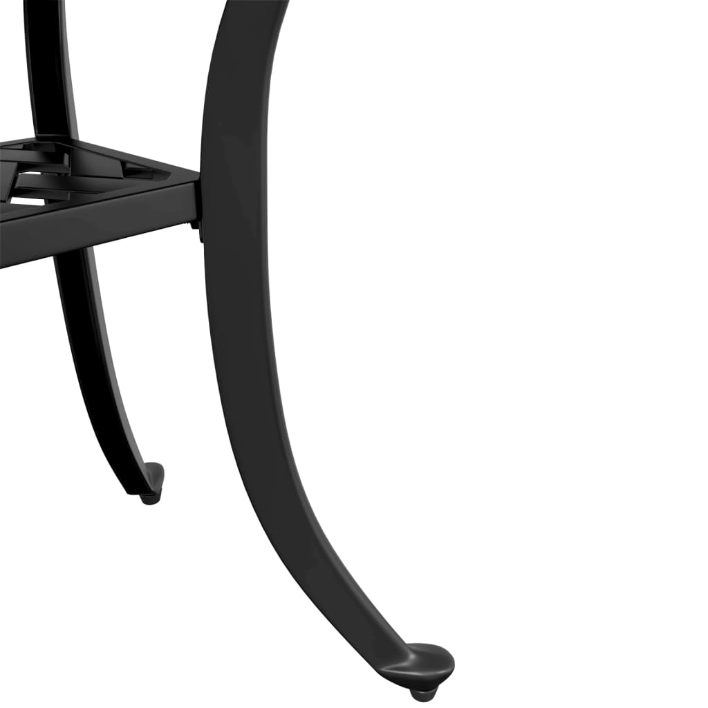 Garden Table Black 53x53x53 cm Cast Aluminum