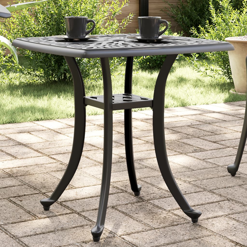 Garden Table Black 53x53x53 cm Cast Aluminum