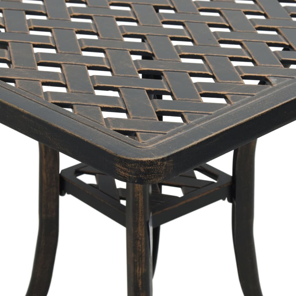 Garden Table Bronzen 53x53x53 cm Cast Aluminum