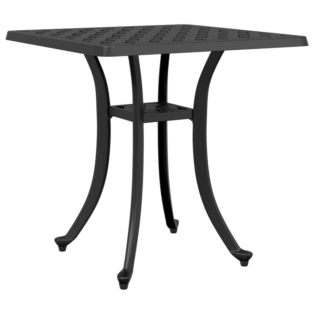 Garden Table Black 53x53x53 cm Cast Aluminum