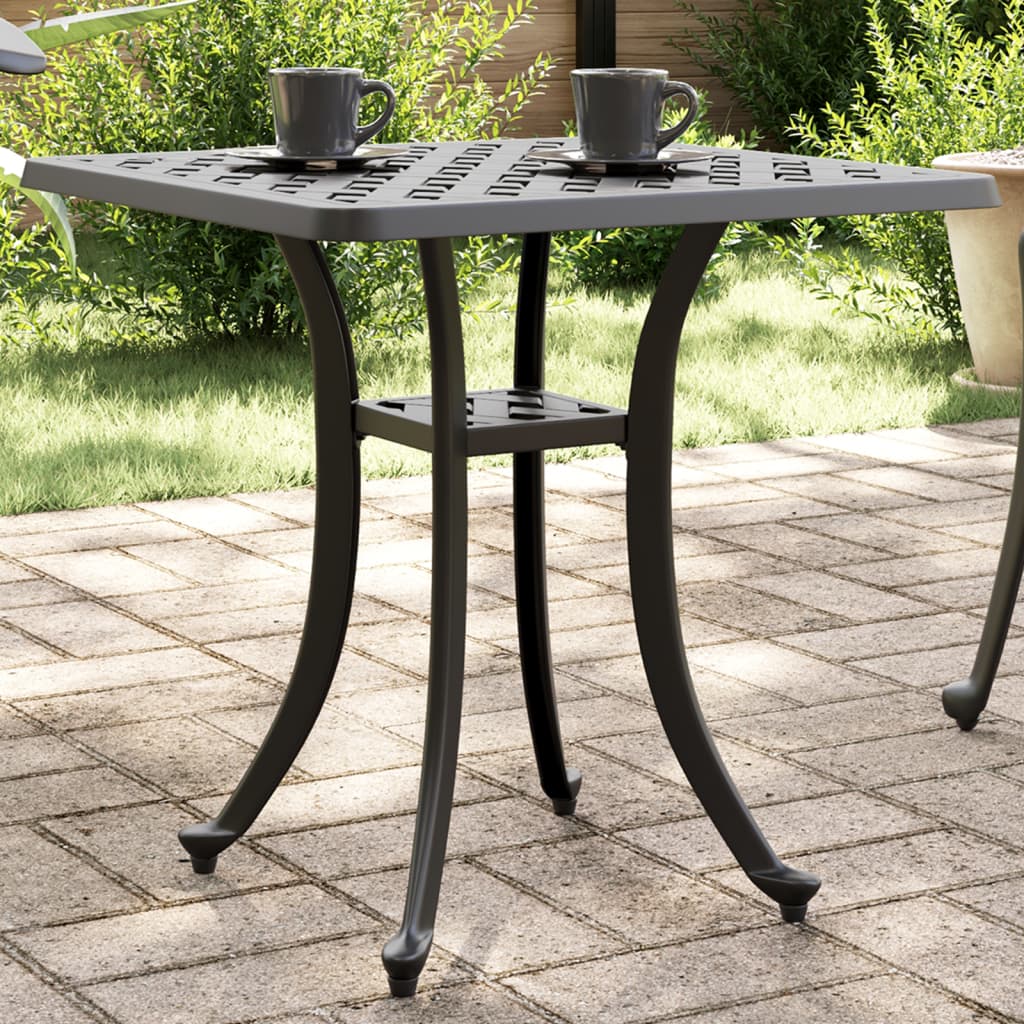 Garden Table Black 53x53x53 cm Cast Aluminum