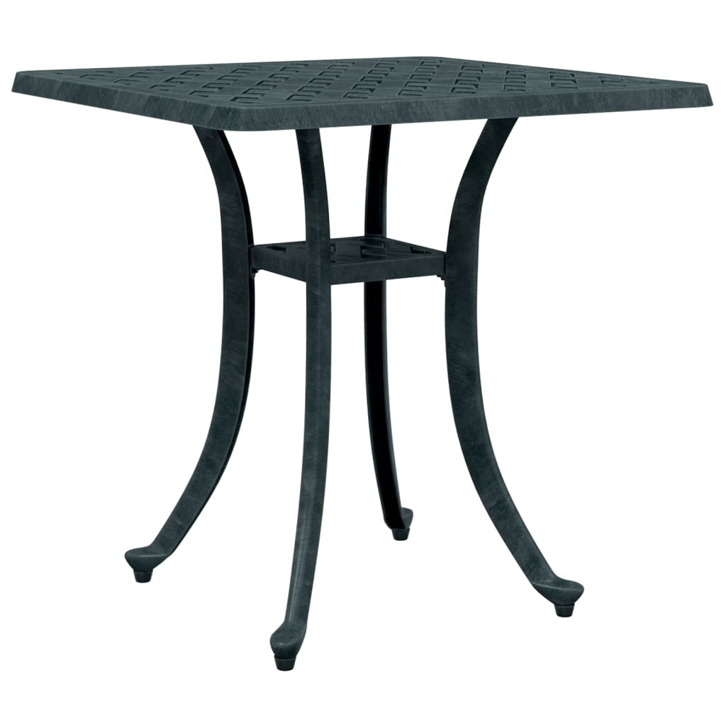 Garden Table Green 53x53x53 cm Cast Aluminum