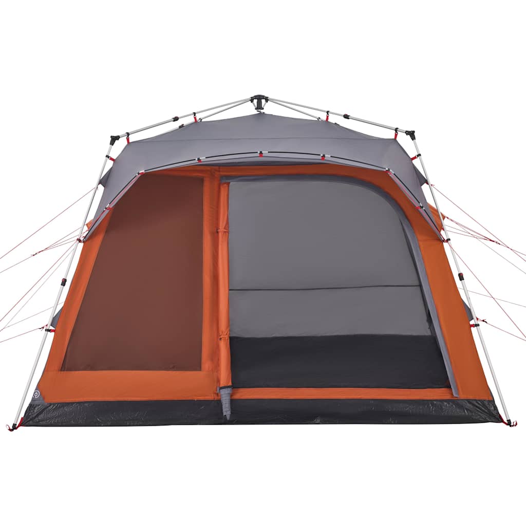Family Tent for 7 Persons Grey and Orange Quick Release