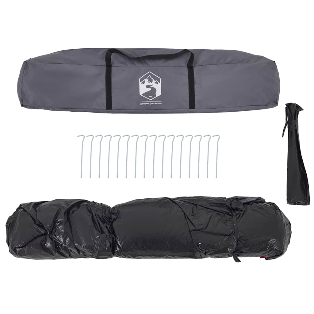 Family Tent for 7 Persons Grey and Orange Quick Release