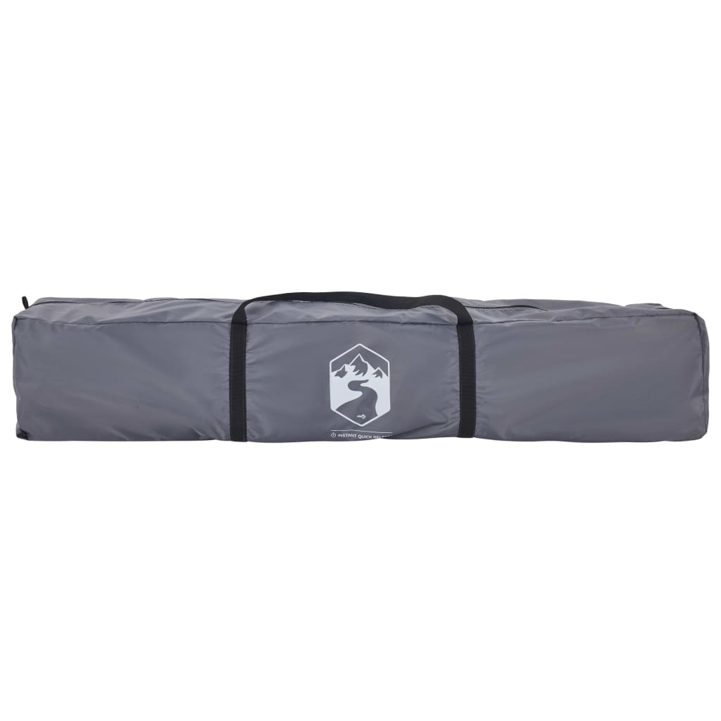 Camping Tent 4 Persons Grey and Orange Quick Release