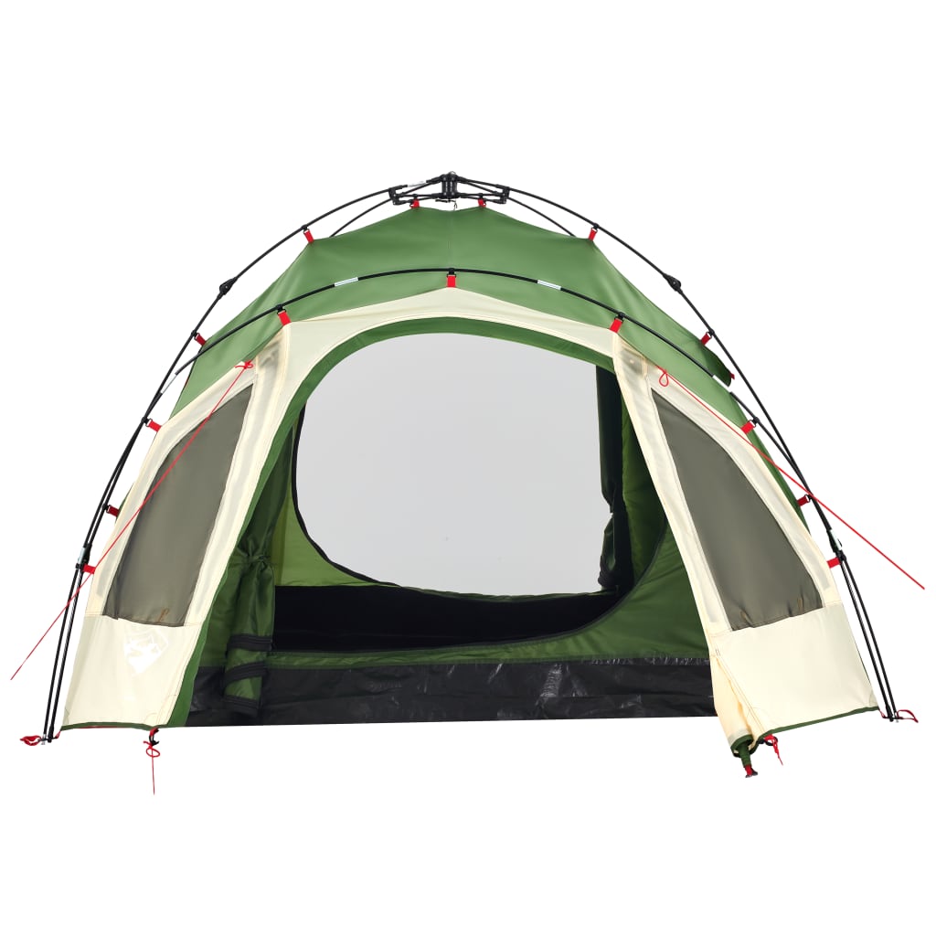Dome Camping Tent 3 Persons Green Quick Release