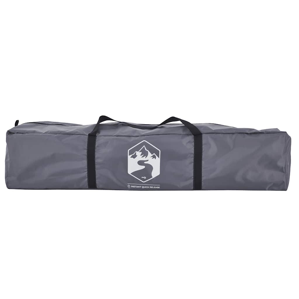 Dome Camping Tent 3 Persons Grey and Orange Quick Release