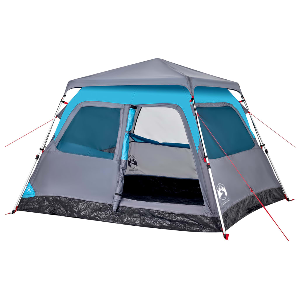 Dome Camping Tent 4 Persons Blue Quick Release