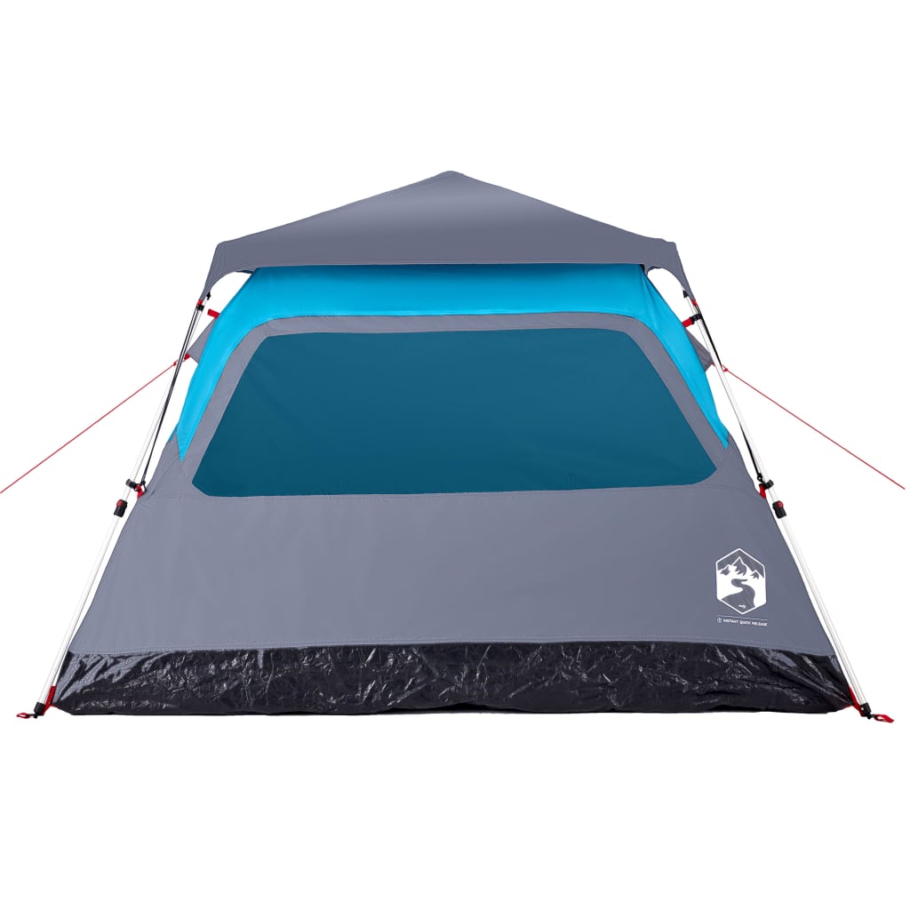 Dome Camping Tent 4 Persons Blue Quick Release