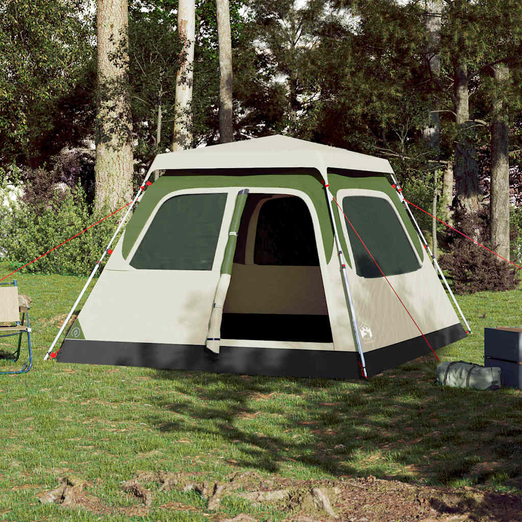 Dome Family Tent 6 Persons Green Quick Release