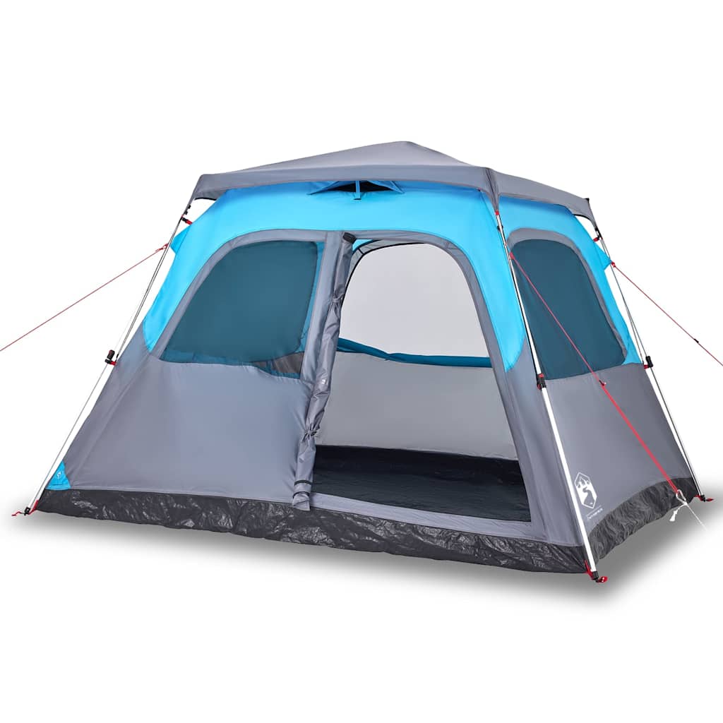 Dome Family Tent 6 Persons Blue Quick Release