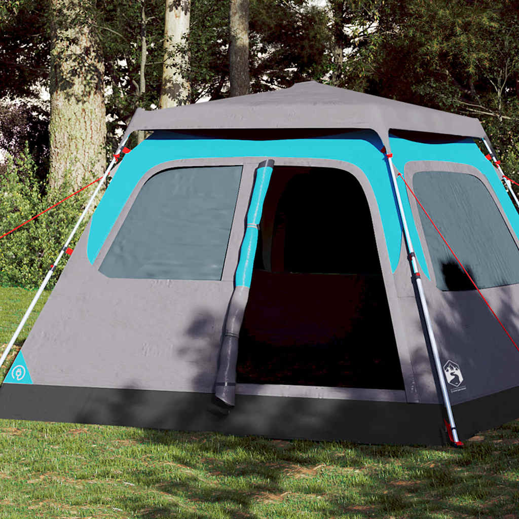 Dome Family Tent 6 Persons Blue Quick Release