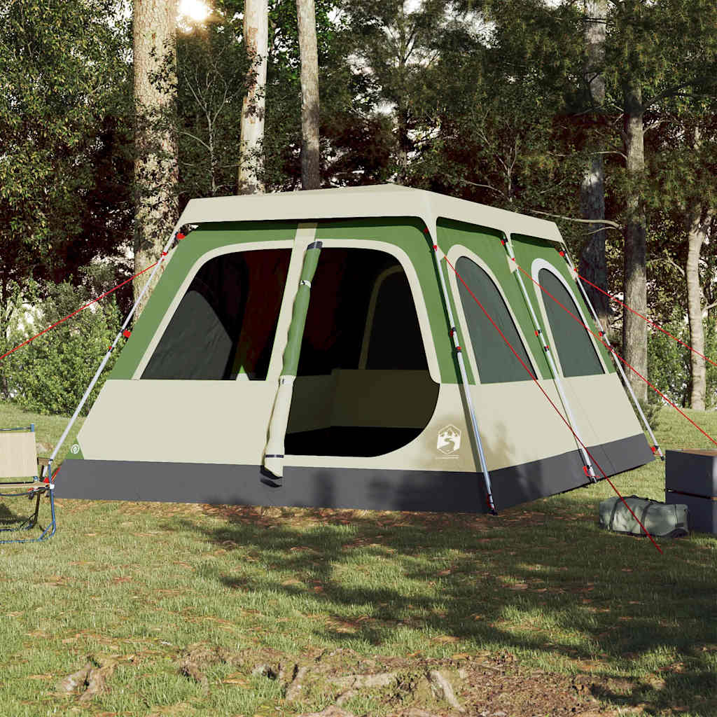 Dome Family Tent 10 Persons Green Quick Release