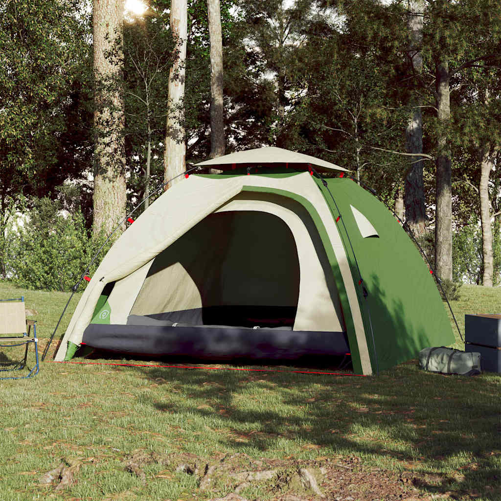 Kuppel-Campingzelt 4 Personen Grün Quick Release