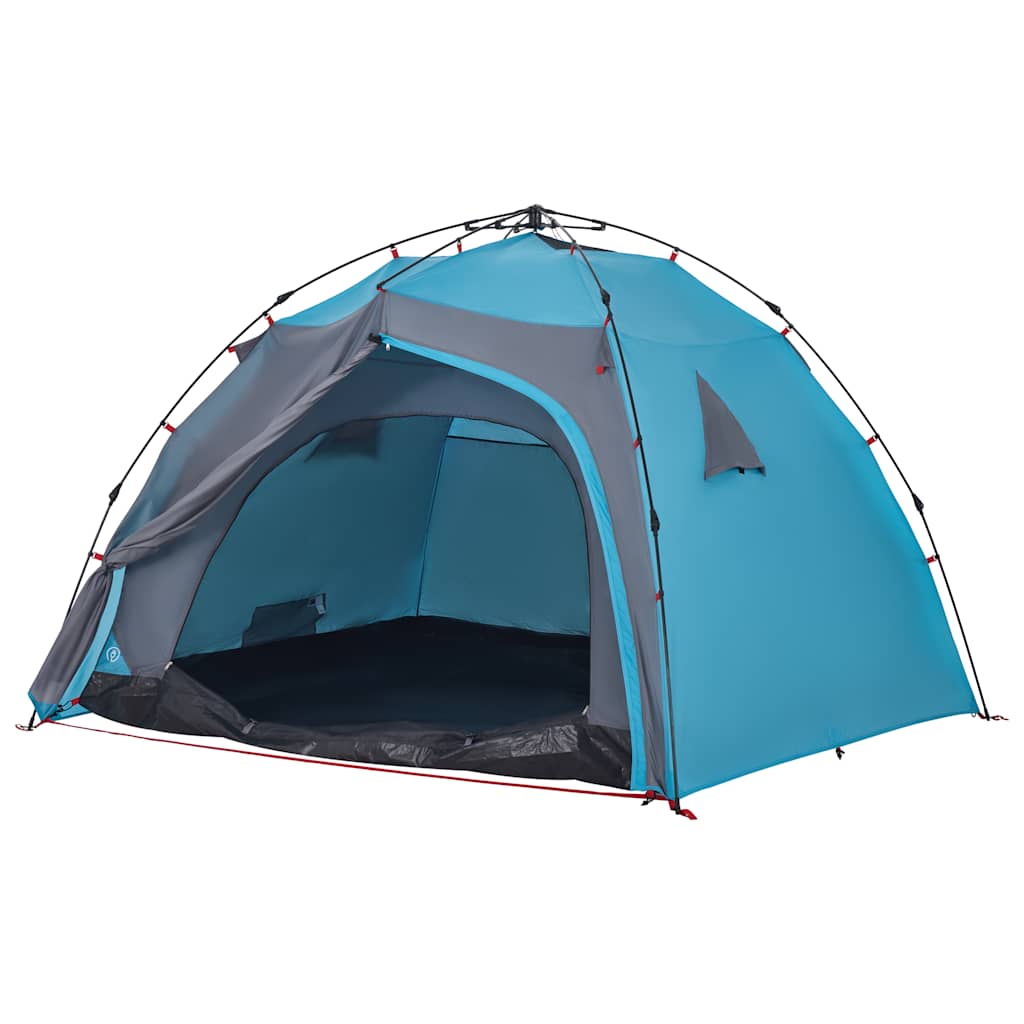 Dome Camping Tent 4 Persons Blue Quick Release
