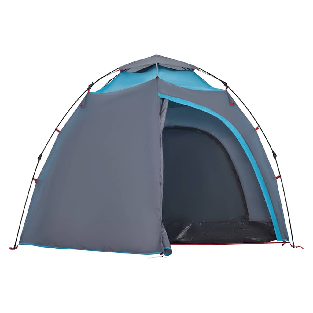 Dome Camping Tent 4 Persons Blue Quick Release