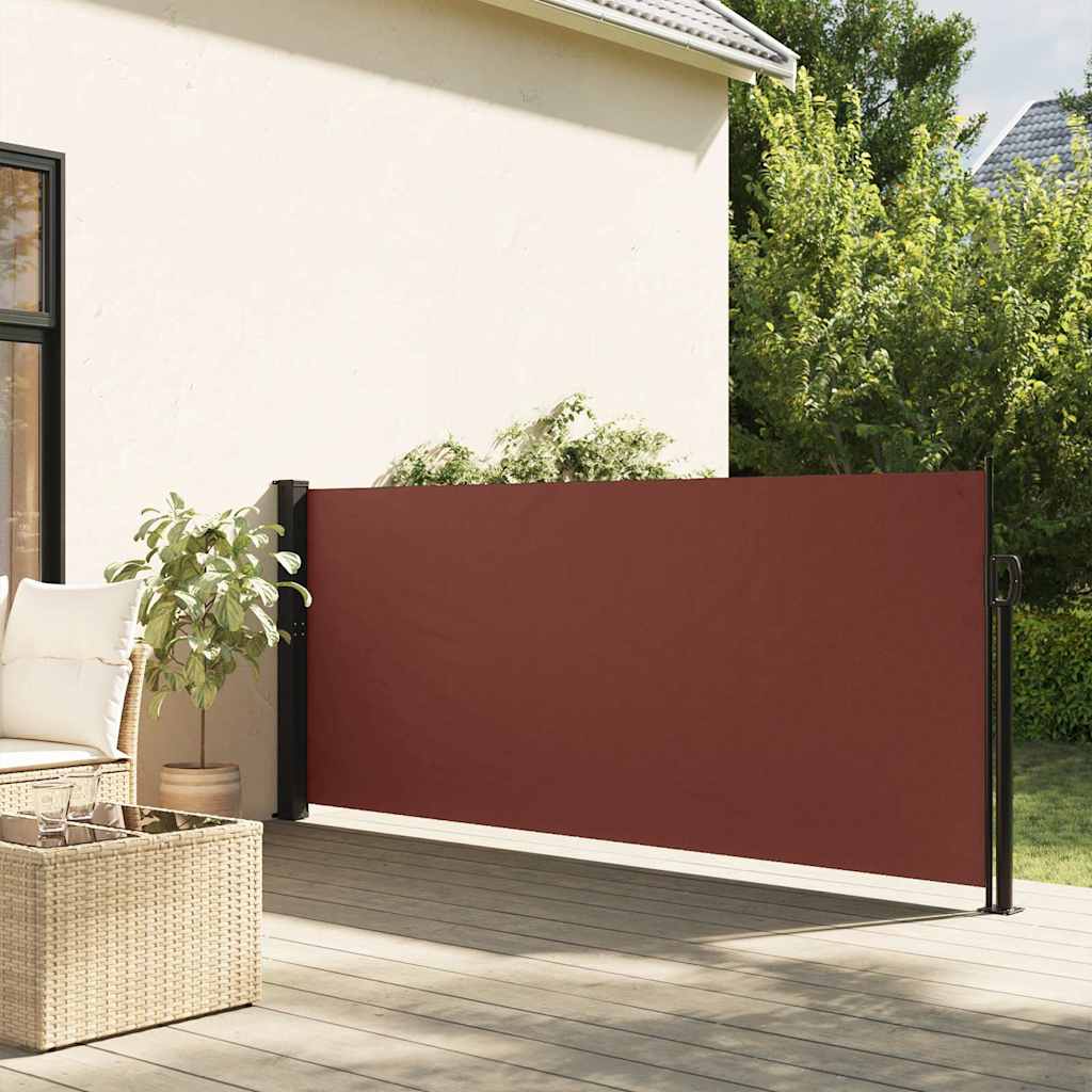 Seitenmarkise Ausziehbar Braun 120x500 cm