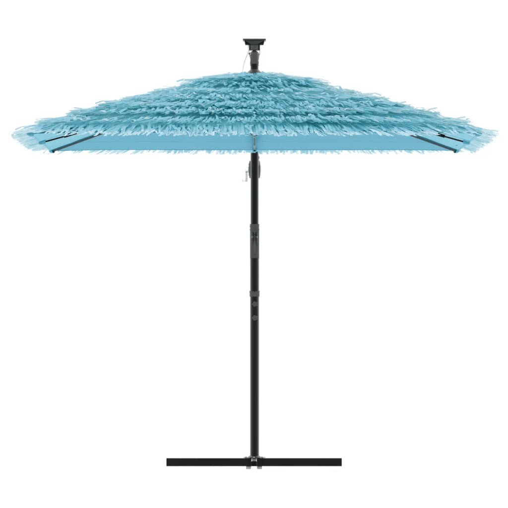 Parasol with steel pole blue 246x246x230 cm