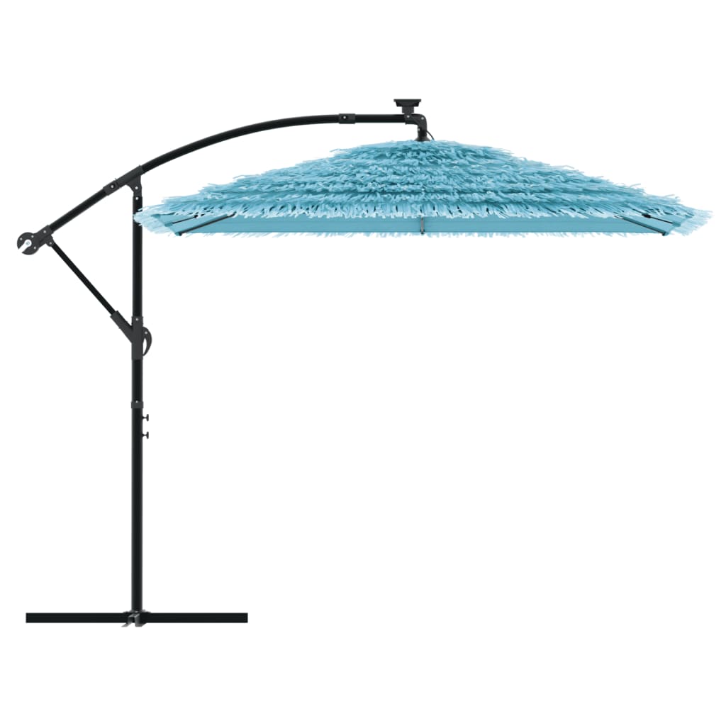 Parasol with steel pole blue 246x246x230 cm
