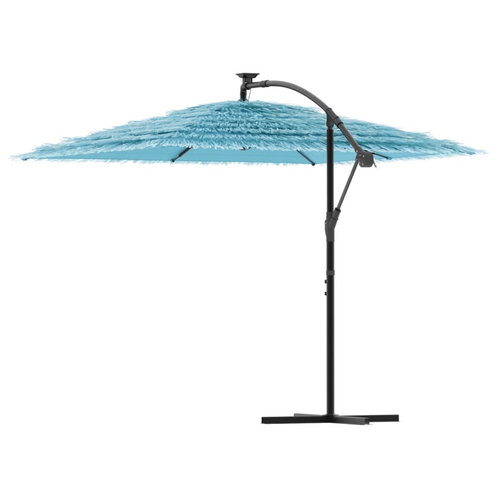 Parasol with steel pole blue 246x246x230 cm