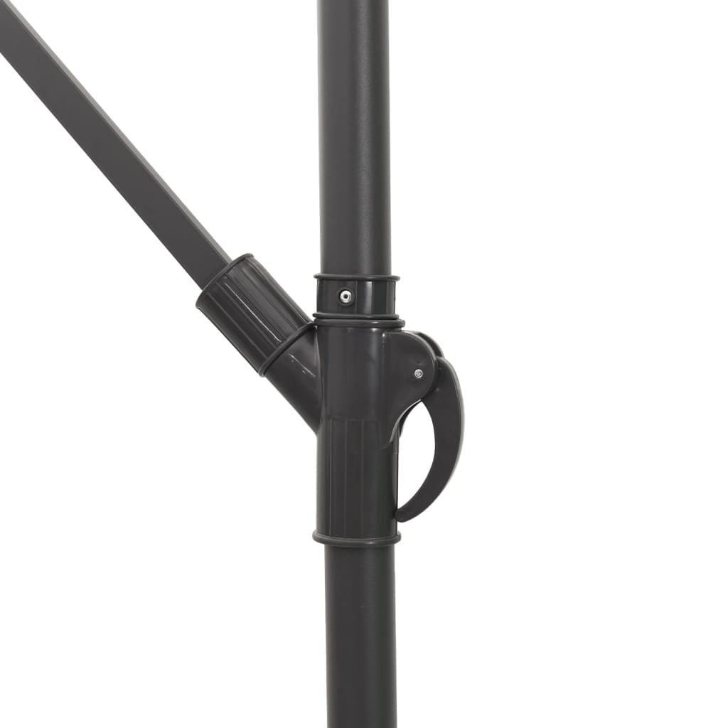 Parasol with steel pole blue 246x246x230 cm